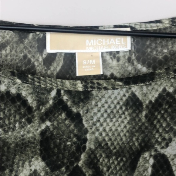 Michael Kors Sheer Snakeskin Leopard Top (S/M) - Picture 6 of 6